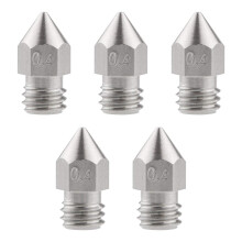 CNC-precisie automatische draaibank 3D-printer nozzles, gehard gereedschapsstaal voor schurende filamenten (koolstofvezel, TPU, enz.) en compatibel