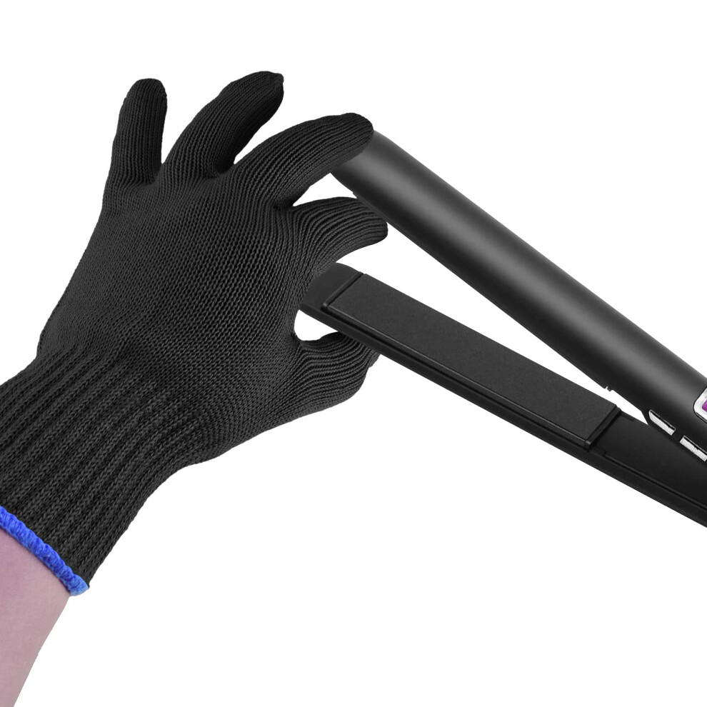 Professional Heat Resistant Glove for Hair Styling with Scald Protection, Curling Wand Medium