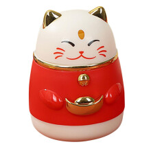 Fortune Cat Themed Toothpick Holder Dispenser, Japanese Style Large Capacity SpaceSaving