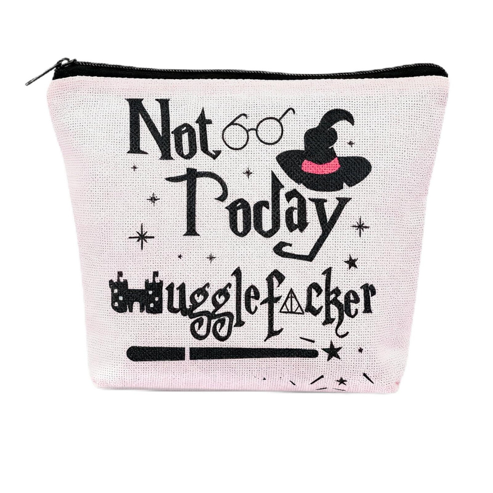 Funny Magic Wizard Makeup Bag Waterproof Travel Cosmetic Pouch with DoubleSided Print for Women