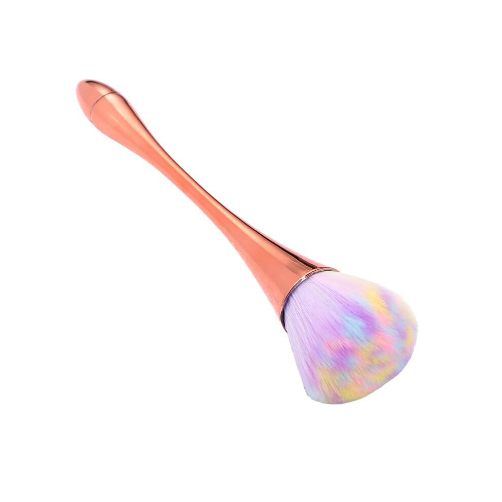 Makeup Brush with Soft Synthetic Bristles, Rainbow Handle Foundation and Powder Blending Brush