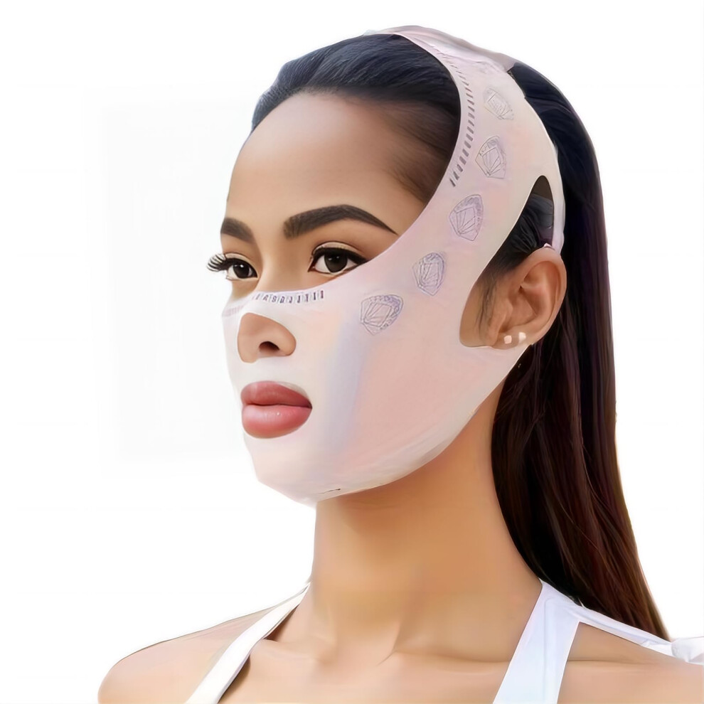 V Line Face Lifting Strap for Double Chin Reduction, Adjustable Chin and Cheek Lift Bandage for Women
