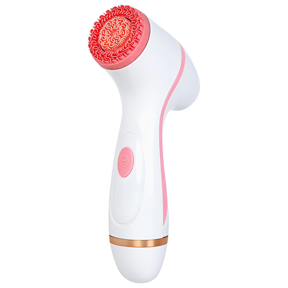 Facial Cleansing Brush with 360 Rotation, Waterproof DualSpeed Electric Face Brush, Pink Rechargeable