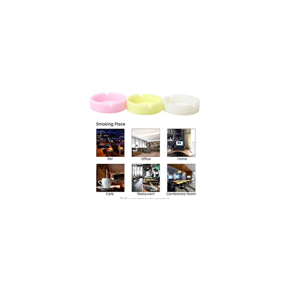 Eco-Friendly Material Ashtray For Indoor And Outdoor Use, Portable Luminous Noctilucent Design Bendable & Unbreakable Easy To Clean (1 Pack)