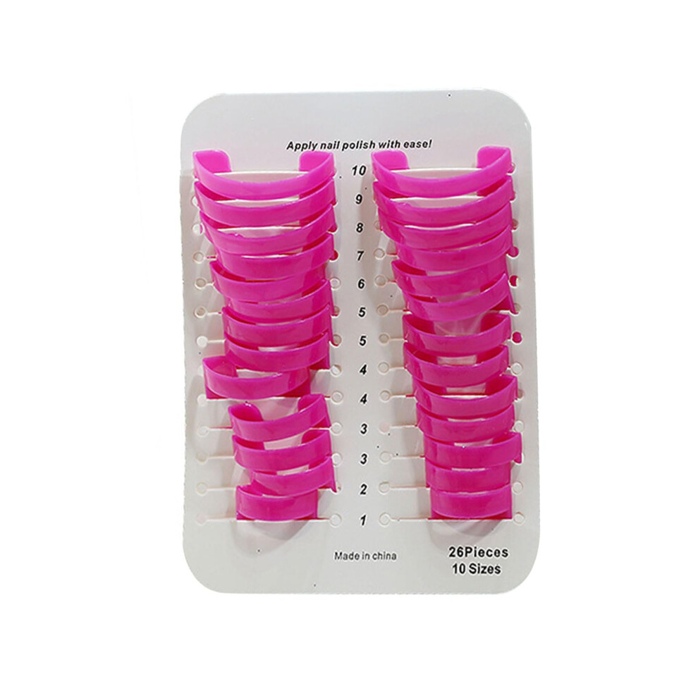 26PCS Reusable Nail Polish Protector Set with 26 Size Options SpillProof Shields for Manicure