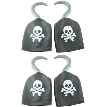 Accessoires de déguisement pour cosplay de pirate : crochet de pirate à prise confortable avec finition argentée réaliste, matériau non toxique