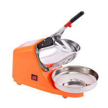 Electric Ice Crusher with Dual Blade Efficiency for Commercial and Home Use, Orange
