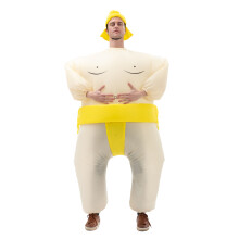 Traje inflável de sumô, fácil de inflar e desinflar, ideal para presentear familiares e amigos. Respirável, resistente a rasgos e sem odor.