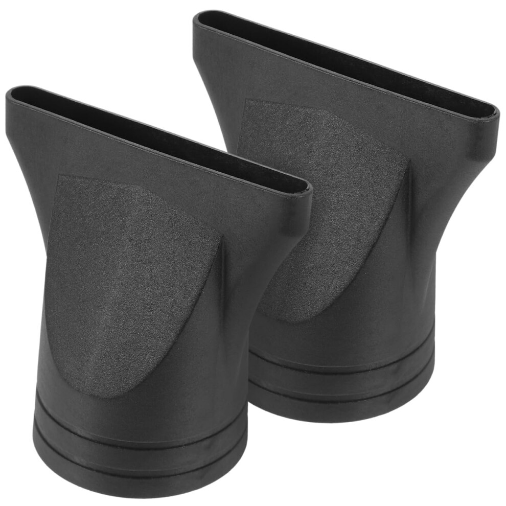 2pcs Black Hair Dryer Nozzle Attachment for Smooth Finish and Frizz Reduction, Durable Plastic