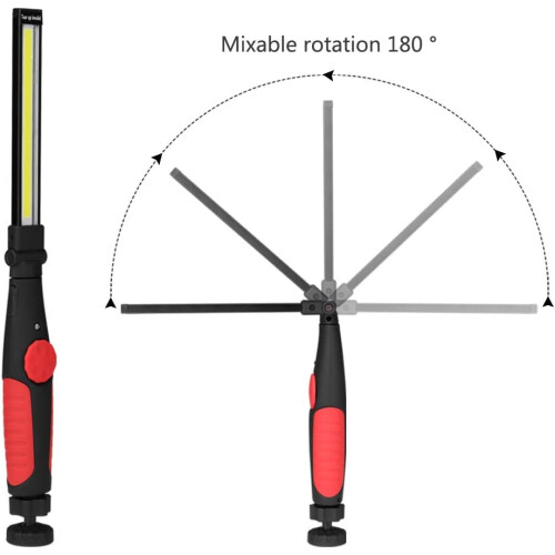LED Work Light with Magnetic Base, Rechargeable Portable Work Light with 360 Degree Rotation and Hook Design, Multi-Angle Illumination COB Flashlight 1
