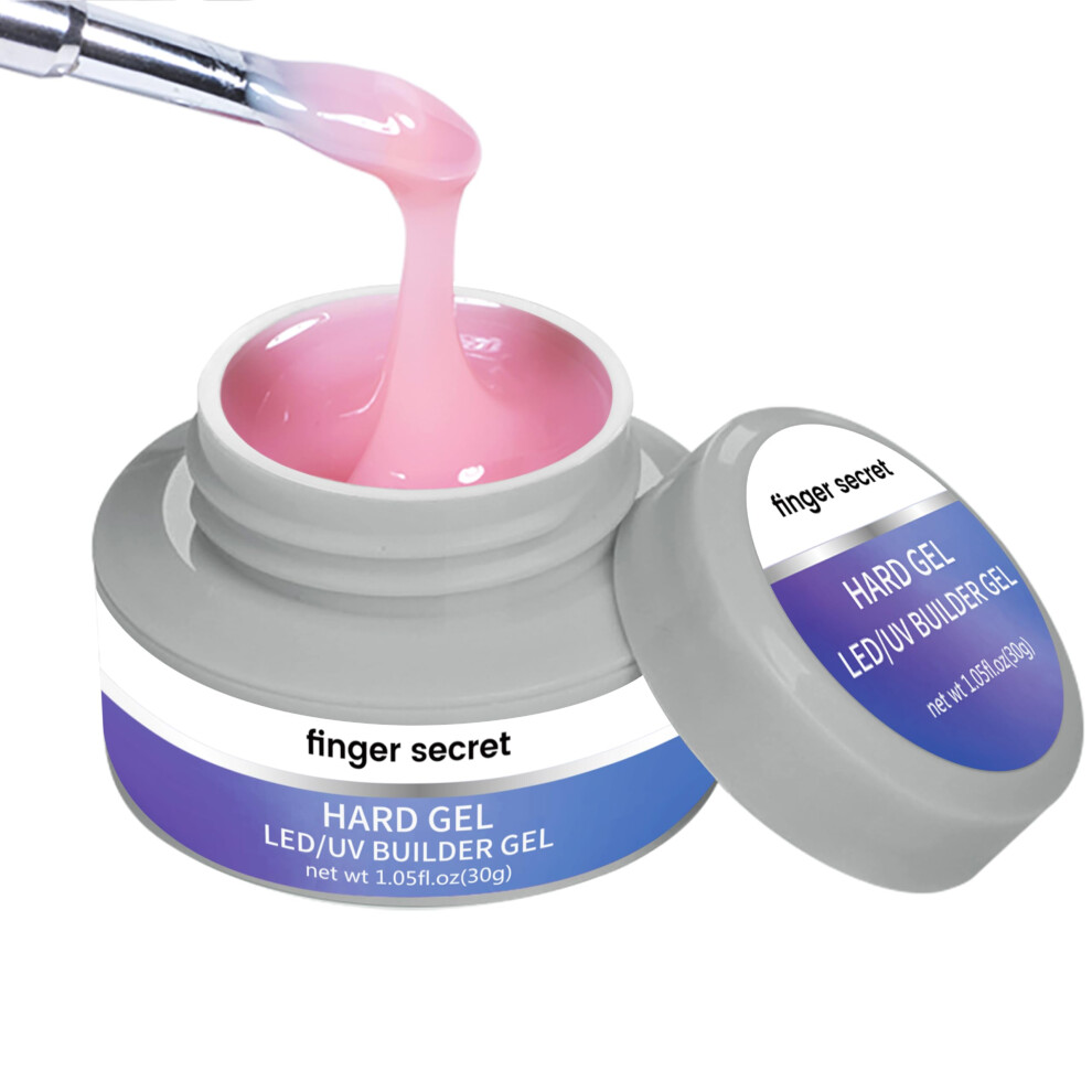 White Hard Builder Gel For Nail Extensions Nonsticky Uv Quick Curing 3D Sculpting 30G