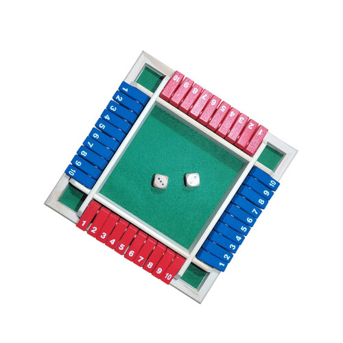 Ξύλινο παιχνίδι μαθηματικών Shut The Box για 2-4 παίκτες, κλασικό παιχνίδι μπαρ με 1