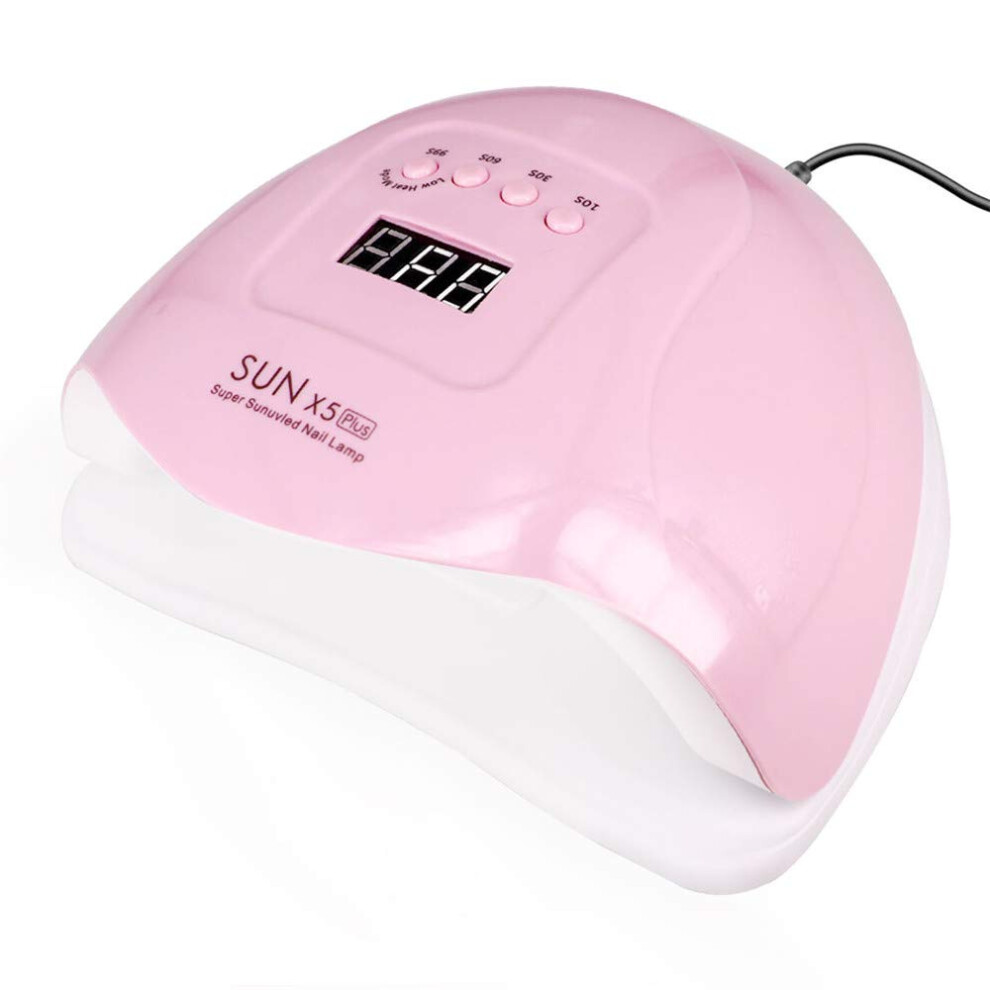 Pink 80W Professional Uv Led Nail Lamp Gel Nail Dryer With 4 Timers Fast Curing For Manicure Pedicure