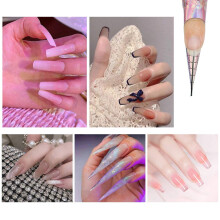 Kit di trasformazione per nail art, punte acriliche, adesivi per estensione in gel UV, adesivi per estensione unghie con scala intensiva per un