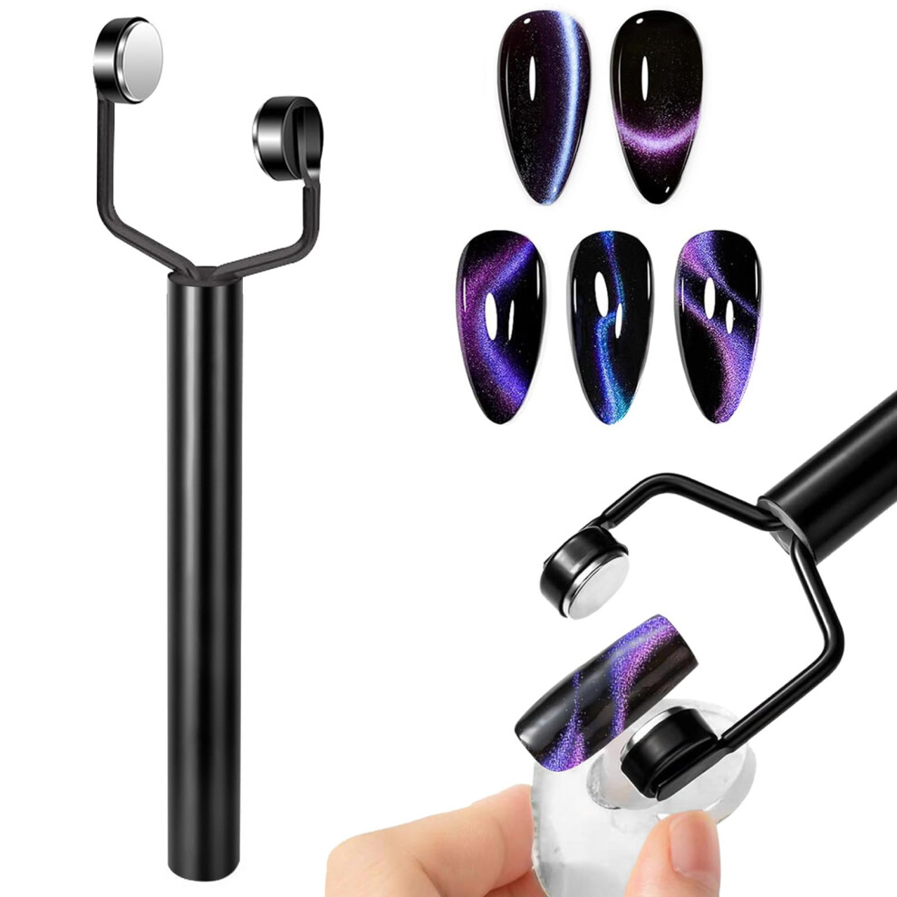 Cat Eye Nail Magnet Tool DualEnded Y Shape Stick for 3D Magnetic Gel Polish Nail Art