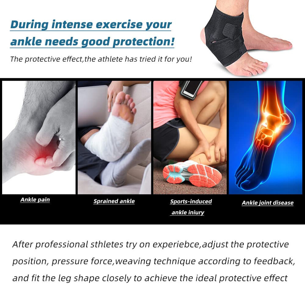 Versatile Ankle Support, Adjustable Compression Brace For Enhanced Mobility And Comfort