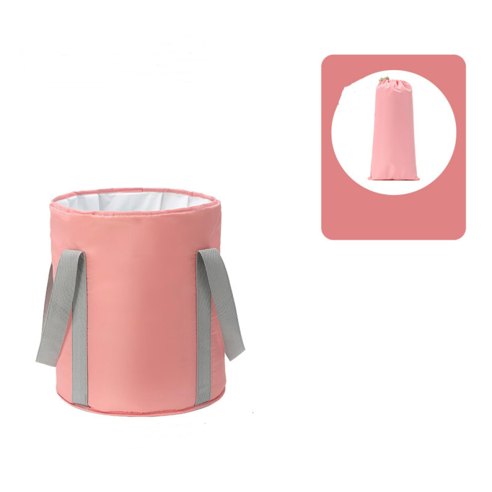 Portable Collapsible Foot Soak Bucket Leakproof Durable Basin for Home Spa Travel Pink Large