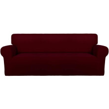 Knitterfreies Sofabezug-Set, elastische, einfarbige, rutschfeste Sofabezüge für Zweisitzer-Sofas, formbeständig und dehnbar, kompletter Schutz