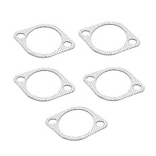 5Pcs 3 Inch Ceramic Exhaust Pipe Gasket with Reinforced Ring, 76mm Downpipe LeakProof Design