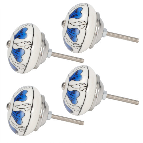 Hand Painted Ceramic Knobs, Exquisite Workmanship for Various Cabinets and Drawers, Easy Installation, Customizable Based on Preference, Bright Color 2