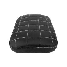 Motorcycle Passenger Seat Leather Rear Pillion Cushion with 8 Suction Cups Universal Fit