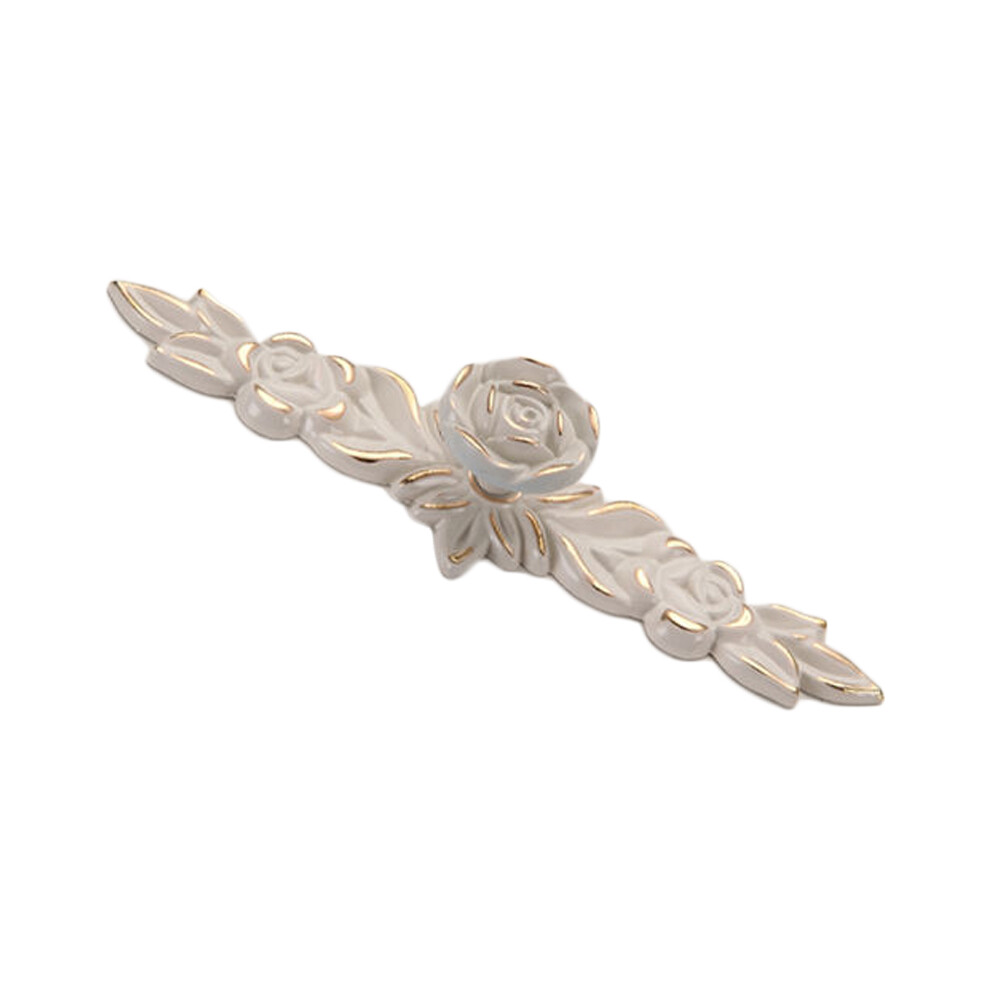 Vintage Rose Cabinet Knob Set Elegant Drawer Pull Handles Retro Furniture Hardware European Style Decorative Cabinet Knobs For Dresser Vanity Cupboard 9554910067178