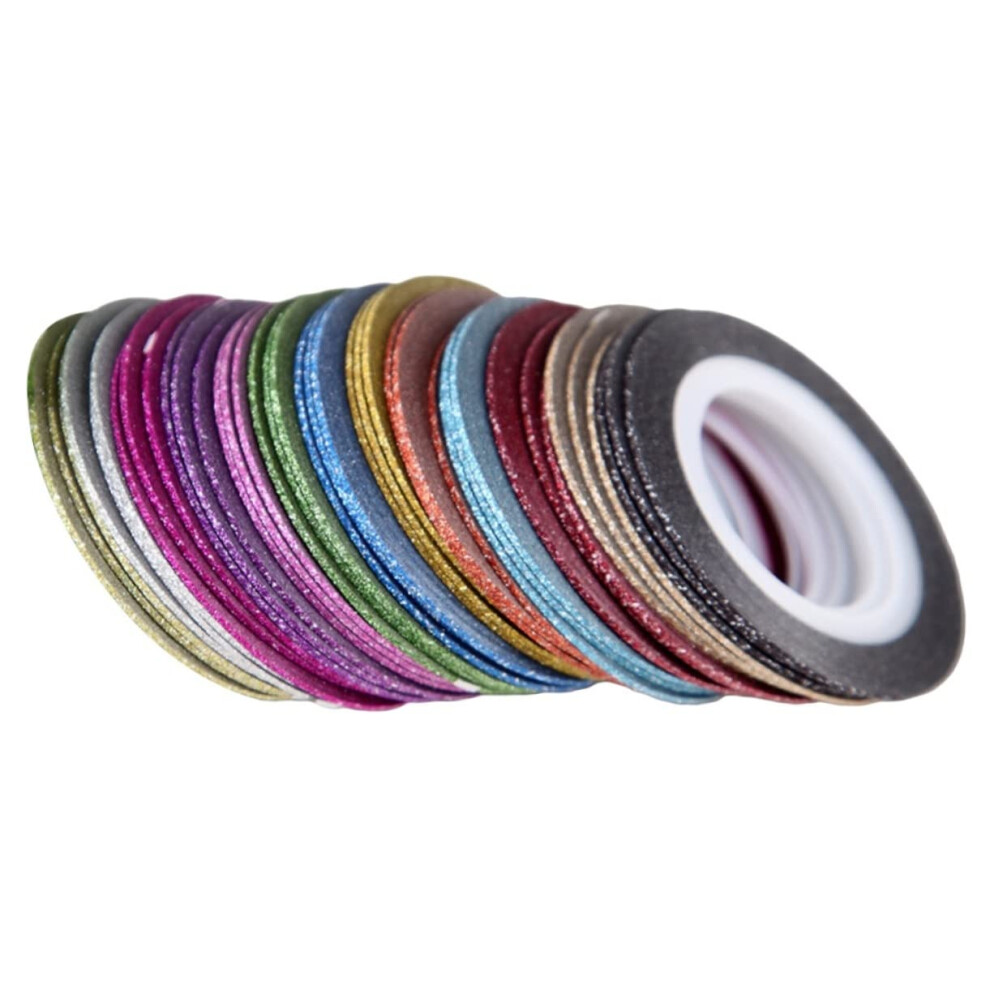 52 Rolls Mixed Color Frosted Nail Art Striping Tape SelfAdhesive for Easy Manicure and Pedicure