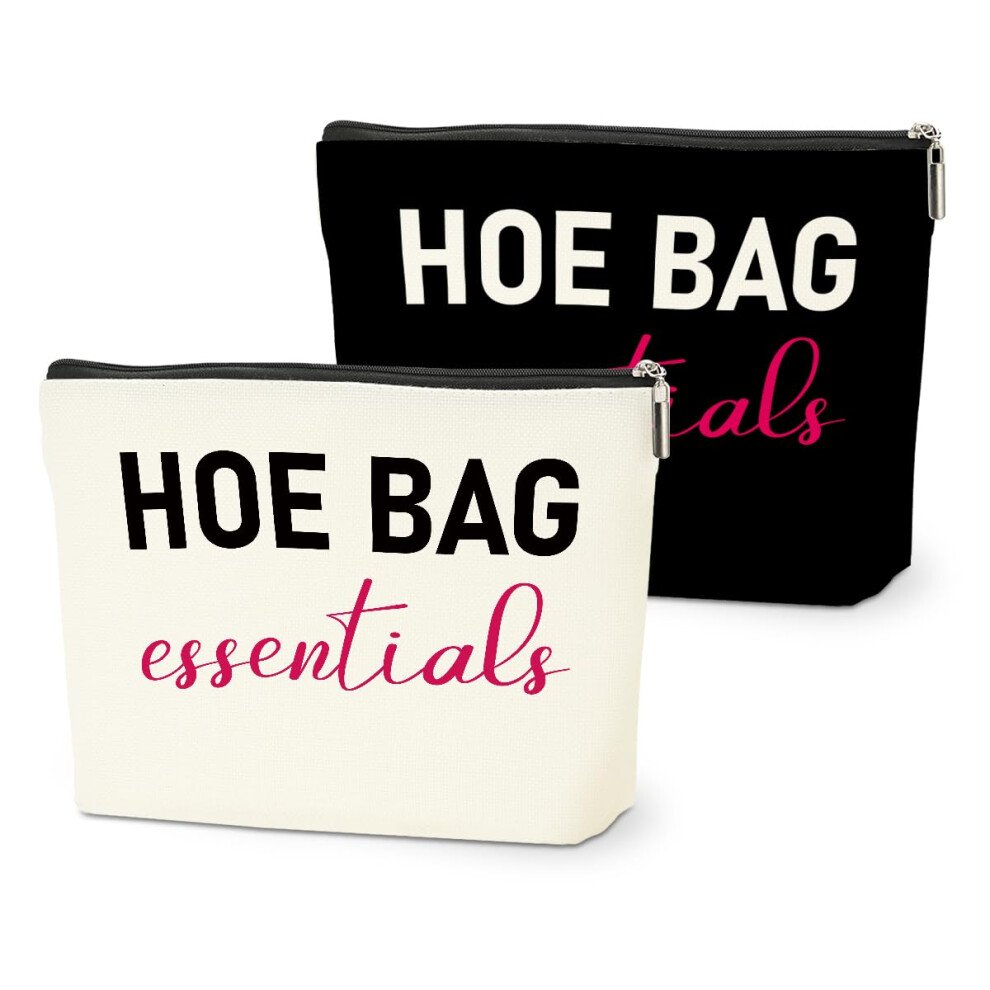 Makeup Bag Set with Large Capacity Linen Travel Cosmetic Pouch, Funny Gift for Women and Friends