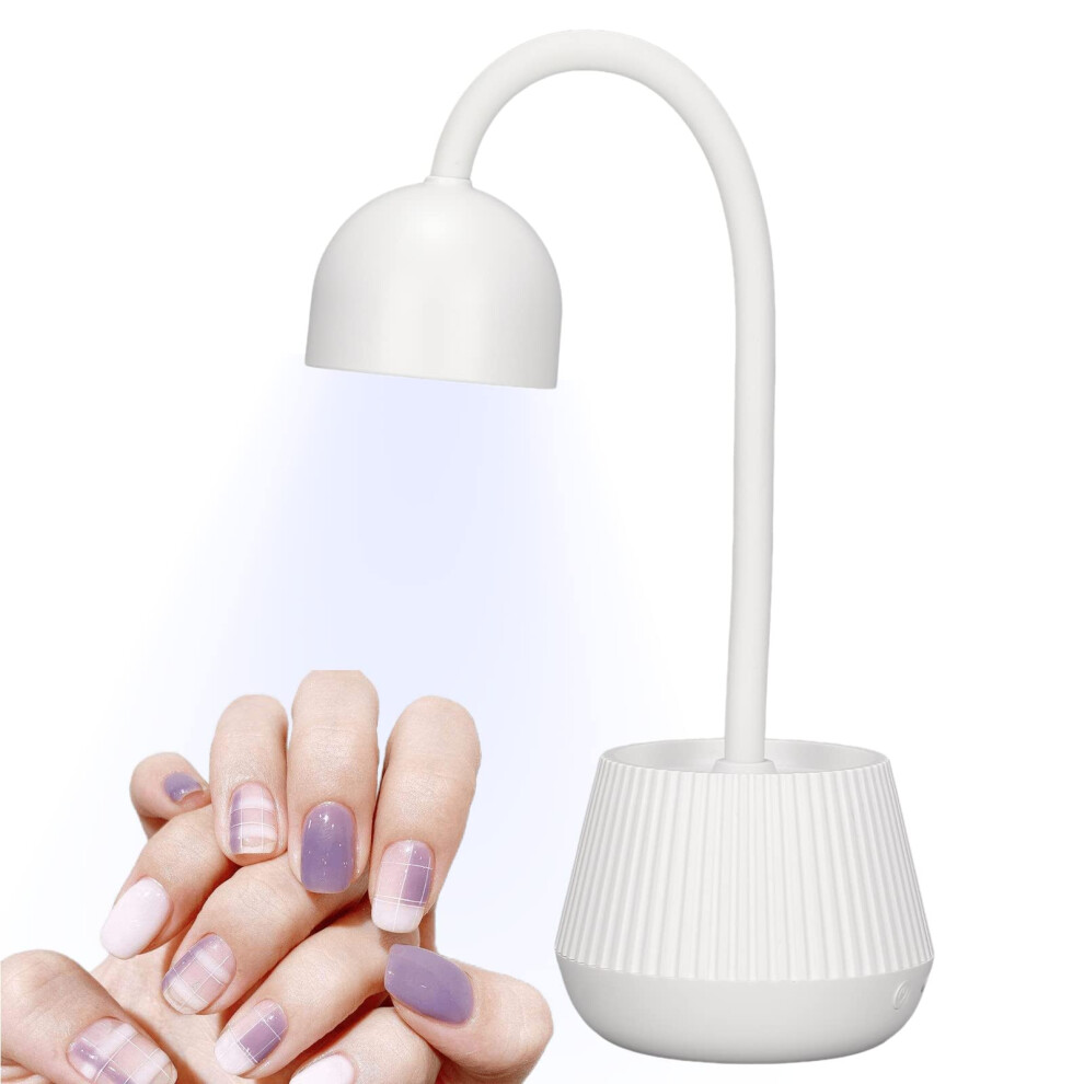 Light 24W Led Uv Nail Lamp With 8 Chips And 360 Gooseneck For Fast Gel Drying Home Salon
