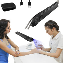 UV Eyelash Extension Lamp with Fast Curing Performance, USB LED Lash Glue Dryer 3W Black