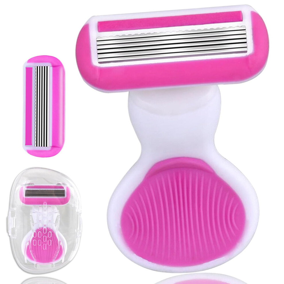 Women's Travel Razor with 6Blade ContourHugging Tech, Waterproof Shaver for Legs Bikini Underarms