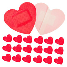 Heart Shaped Waterproof Bandages 25pcs for Kids and Adults with Non Stick Gauze Wound Care