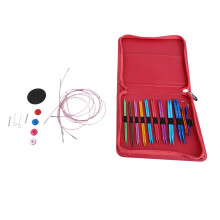 9 Paar Rundstricknadel-Set, 3,5–8 mm, bunte