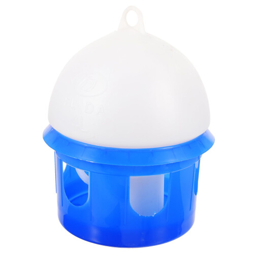 Water Feeder Automatic Drinking Tool 4L Capacity Blue Plastic Outdoor Bird Waterer