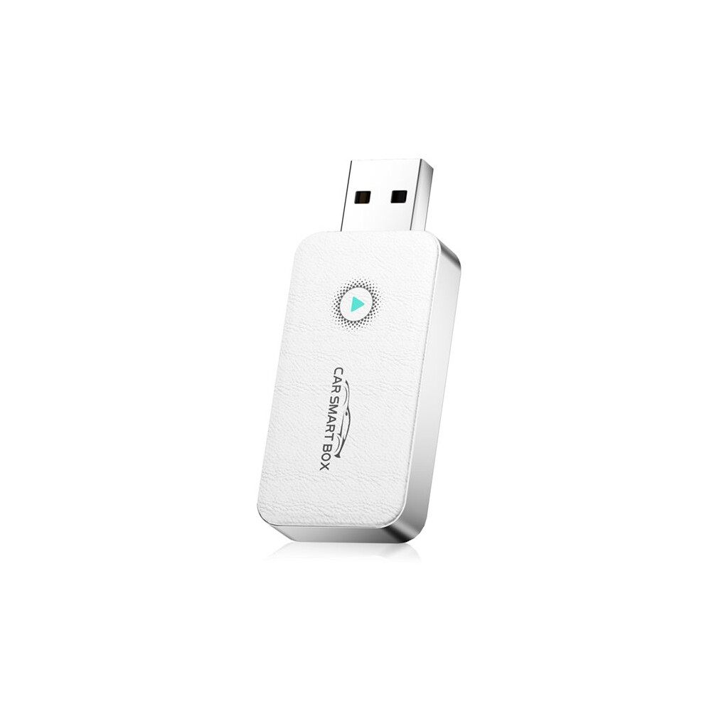 2-In-1 Wireless Carplay & Android Auto Adapter Plug & Play Carplay Dongle Converts Wired To Wireless White 6132623522691