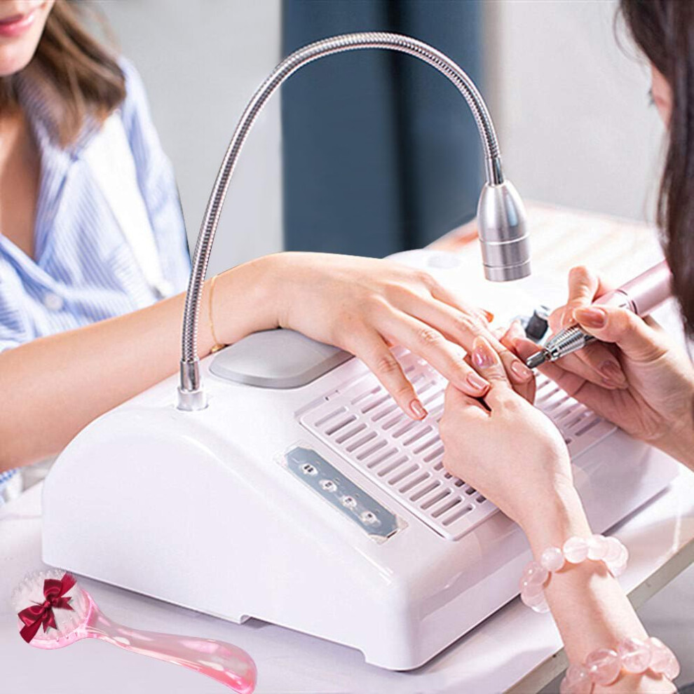 Light 5 In 1 Nail Dust Collector With Electric Nail Drill Uv Led Lamp And For Professional Nail Care