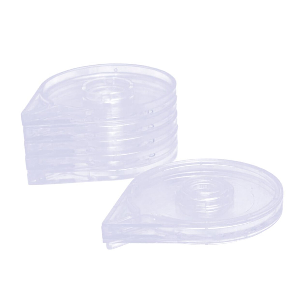 6pcs Nail Art Striping Tape Dispenser with Clear View Organizer Box for Tangle Salon Storage