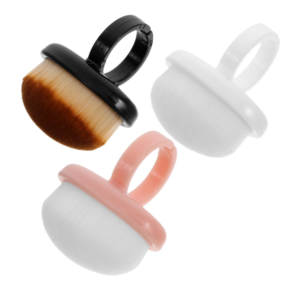 3pcs Professional Nail Dust Brush Soft Bristle Manicure Cleaning Brush for Salon and Home Use