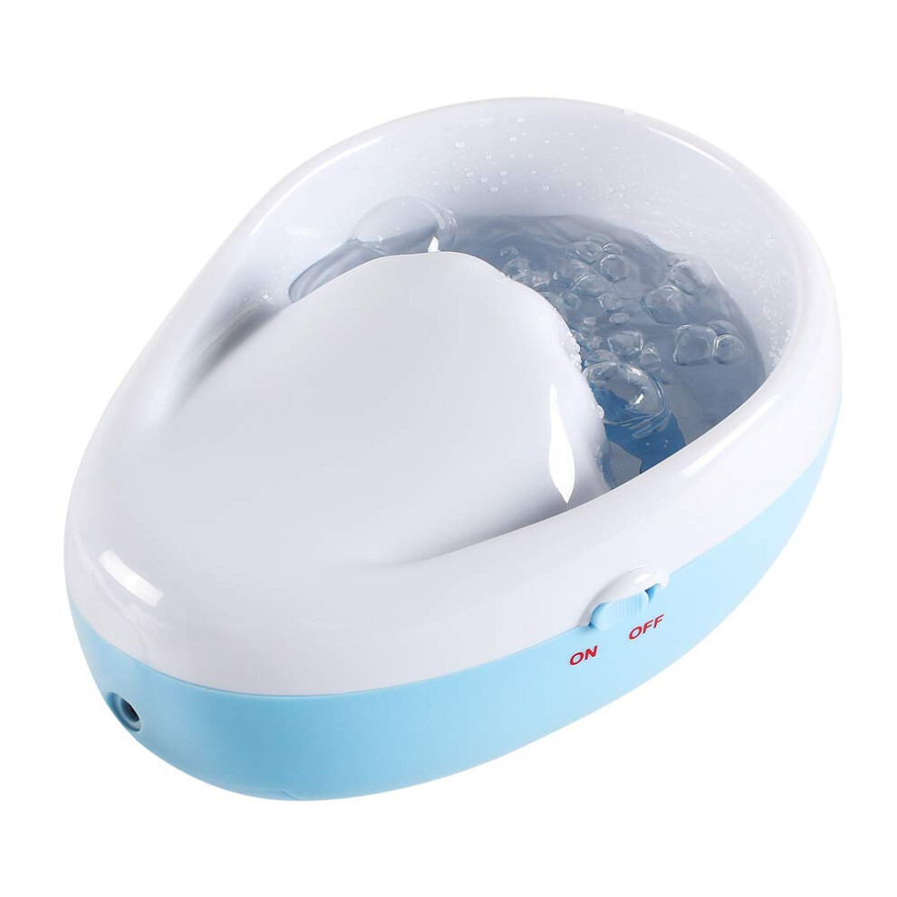 Blue Electric Manicure Soak Bowl With Gentle Bubble Massage For Cuticle Softening Spa
