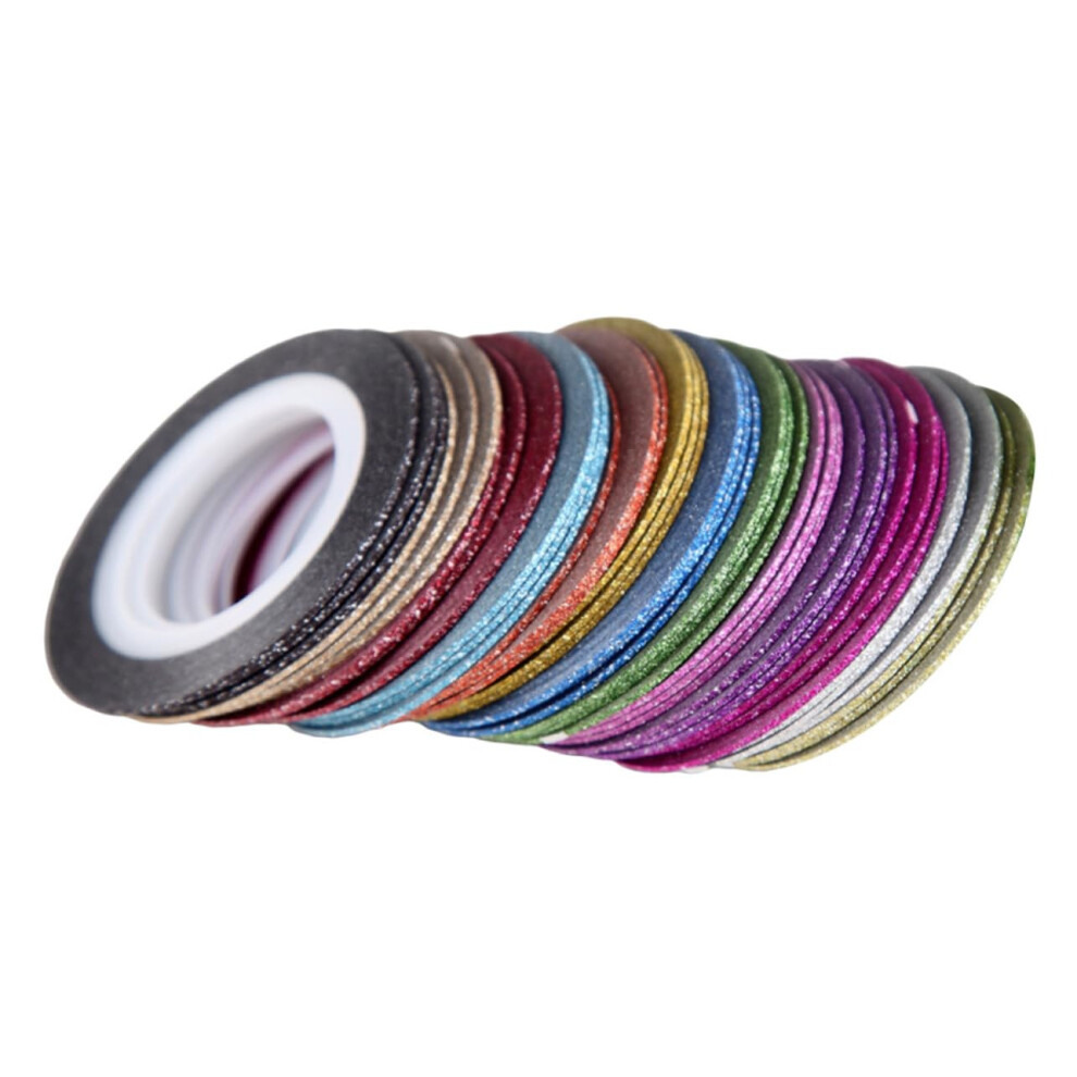 52 Rolls Mixed Color Nail Art Striping Tape Frosted SelfAdhesive for DIY Manicure Pedicure