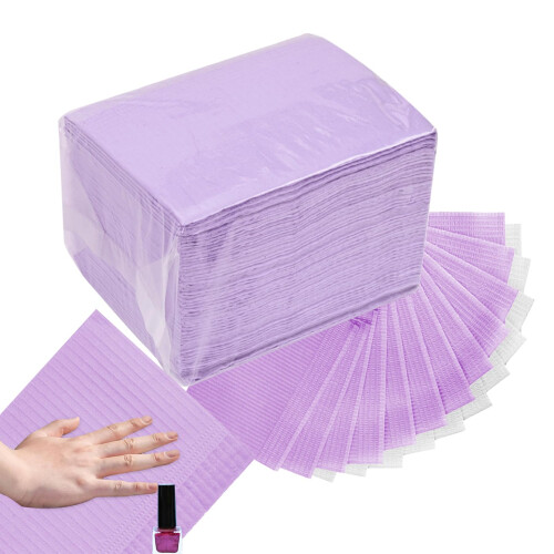 Waterproof Disposable Manicure Table Mats 50 Pcs 3Layer Absorbent Nail Table Covers for Salon