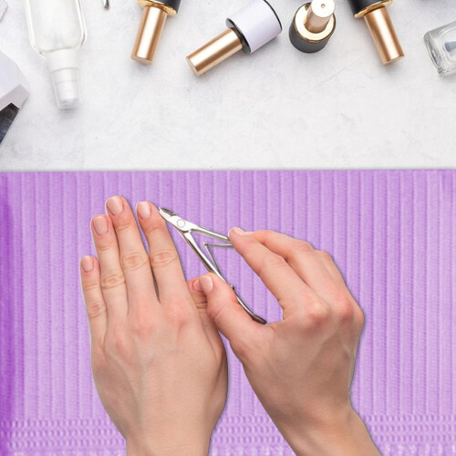 Waterproof Disposable Manicure Table Mats 50 Pcs 3Layer Absorbent Nail Table Covers for Salon 1