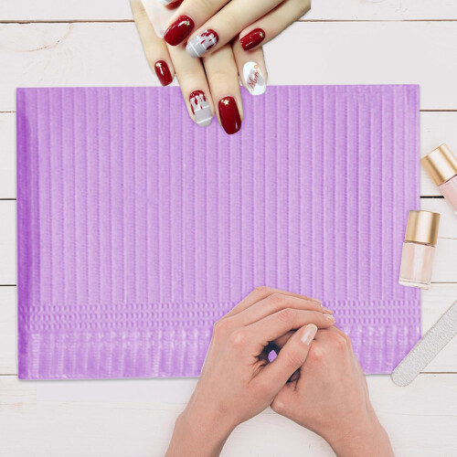 Waterproof Disposable Manicure Table Mats 50 Pcs 3Layer Absorbent Nail Table Covers for Salon 2