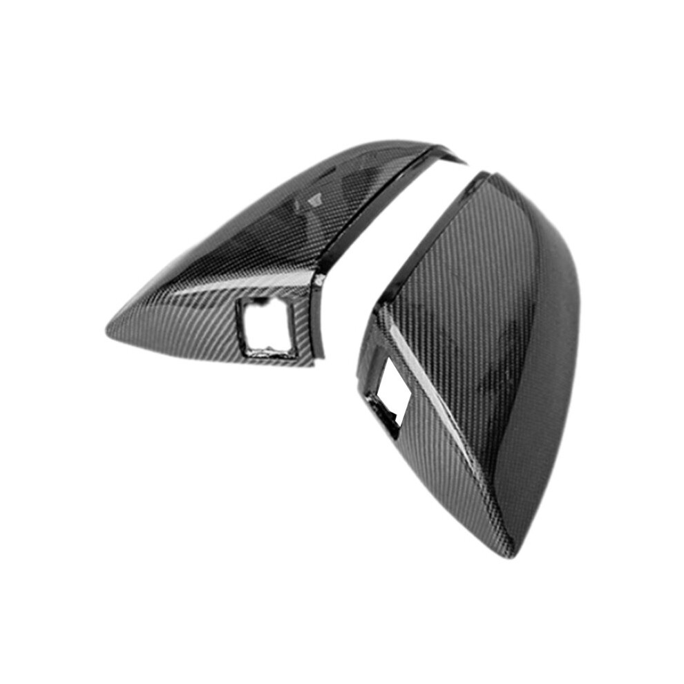 Car Snap-On Rearview Mirror Cover Carbon Fiber Side Wing Mirror Cover With Holes For Audi Q7 2016-2024 Q5 2018-2024 6132468352071