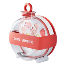 Ice Maker Bottle with PushToRelease Silicone, Freezer Friendly for Drinks, Home and Cafe Red