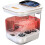 Heated Foot Spa Bath Massager with Red Light, Temperature Control and Bubbles  White 1