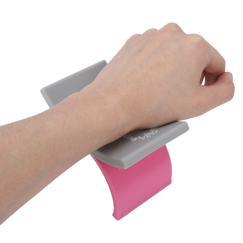 Pink Nail Arm Rest Cushion U Shaped Soft Silicone Hand Pillow For Manicure Pedicure