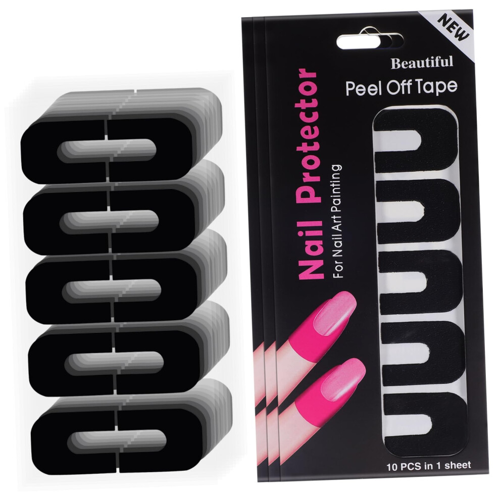 100 Sheets Reusable Nail Protectors for Gel Polish with NonSlip Surface for Salon and Home Use