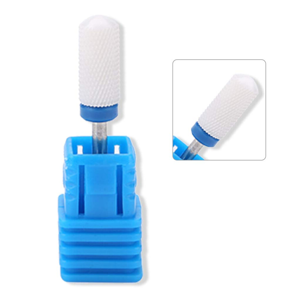 Ceramic Nail Drill Bits Round Head for Acrylic Nails Safety Cuticle Removal Thick Gel Treatment