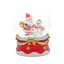 Electric Motorized Snow Globes with Glowing Snowman/Santa-B